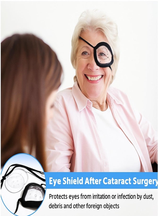 Geiserailie 2 Pack Eye Shield 9-Hole Eye Shield with Adjustable Strap Eye Shield After Cataract Surgery Transparent Ventilated Eye Protections for Eye Surgery Covering Eye Protection - Image 4